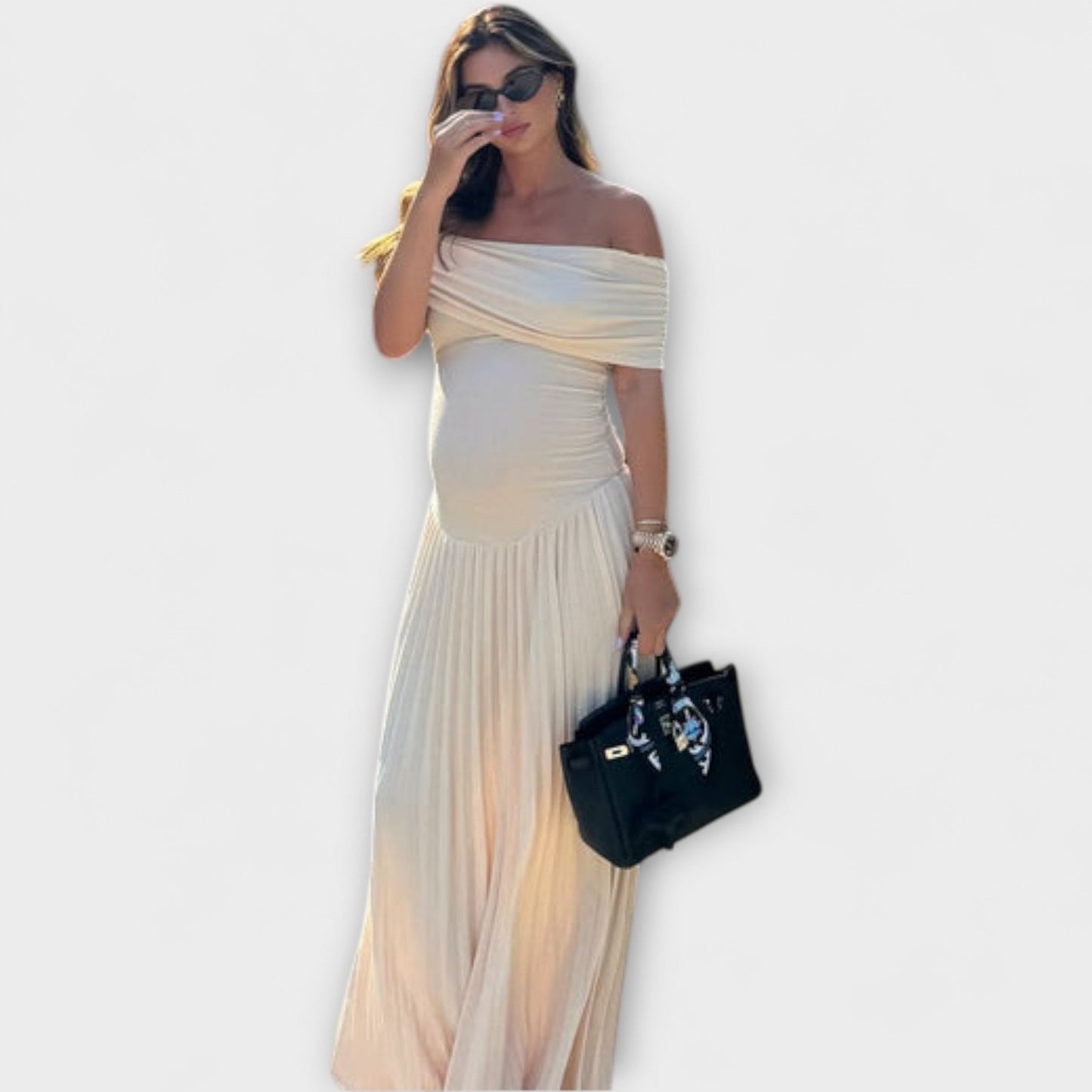 Amara - Maxi Dress for Pregnant Women with Pleats