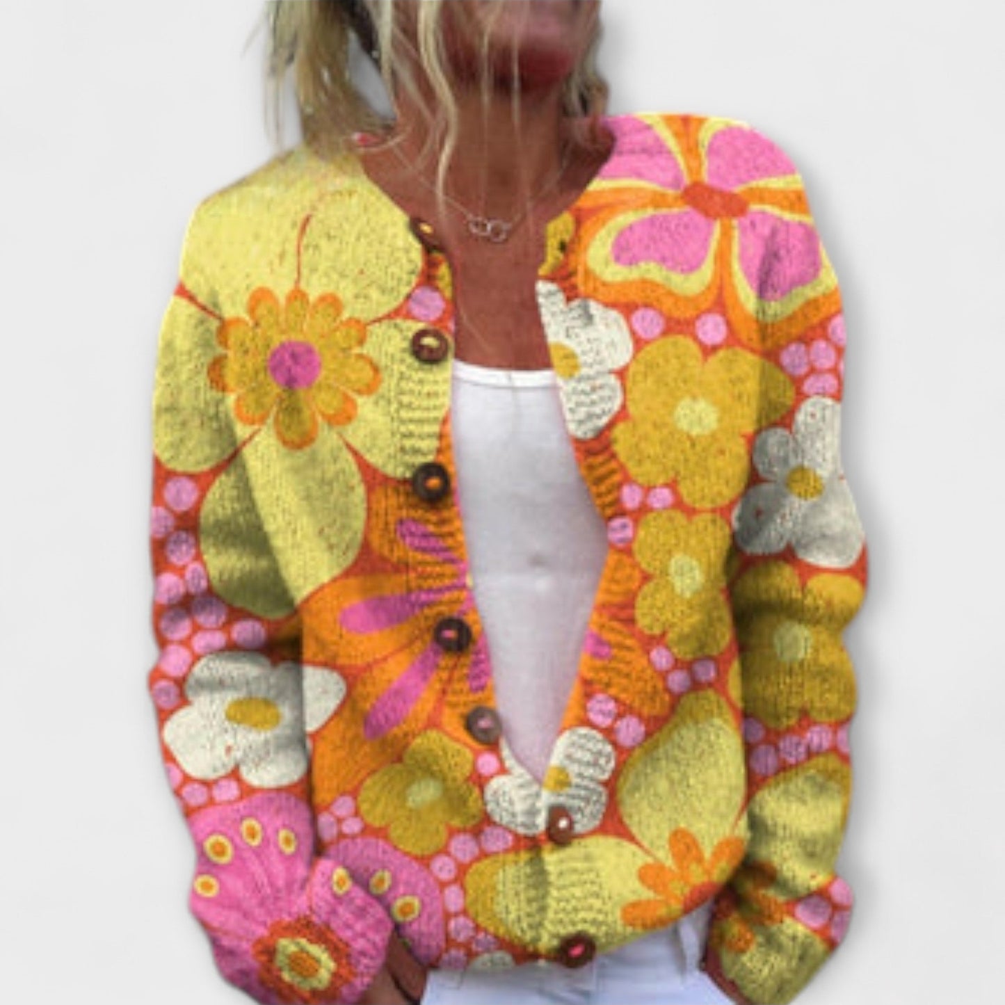 Zara – Feminine Knit with Floral Pattern