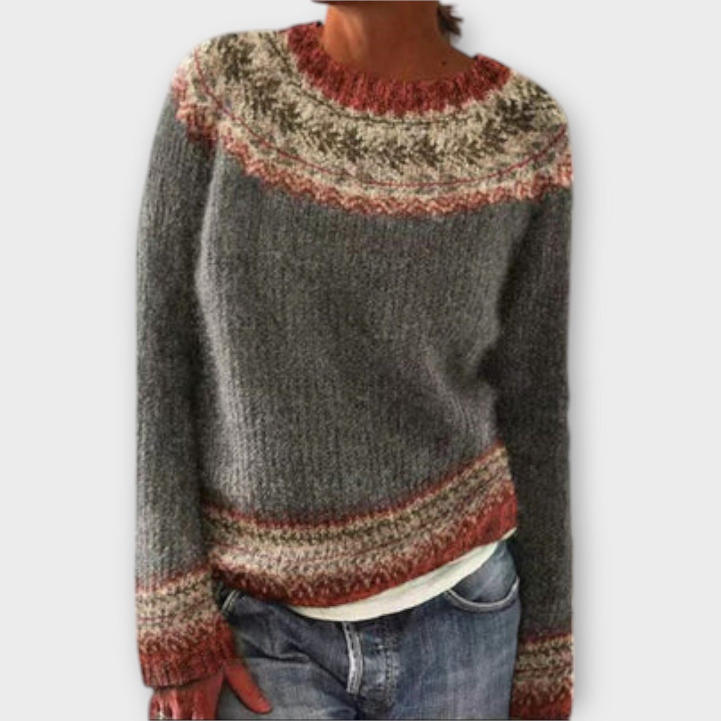 Suzu - Vintage Knit Sweater for Women