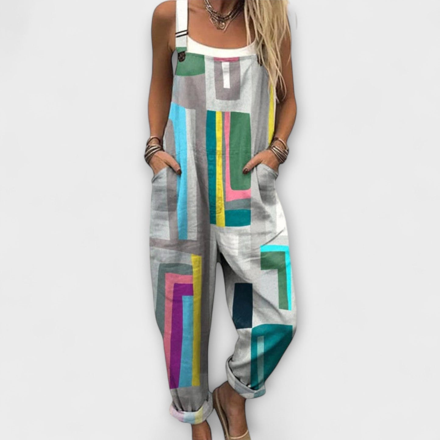 Agnès - Dungarees with Graphic Patterns