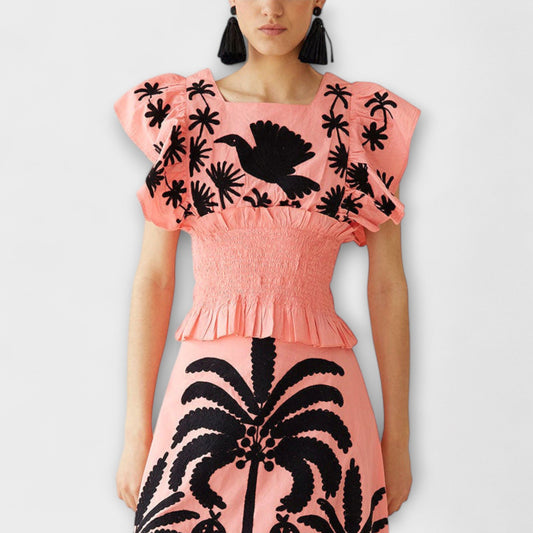 Amy - Stylish Palm Tree Dress