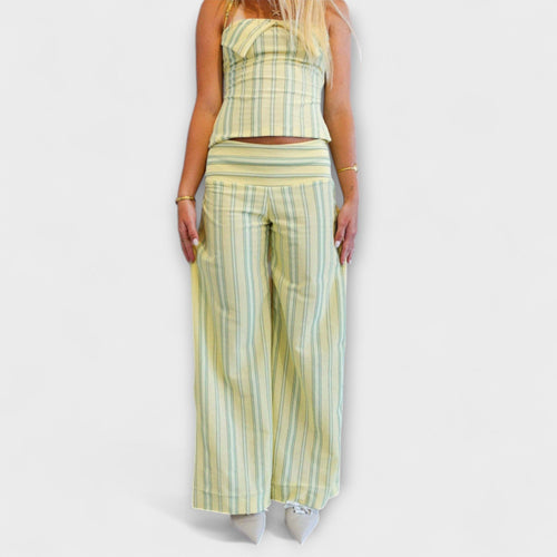 Anastasia - Classic Striped Pants Ensemble