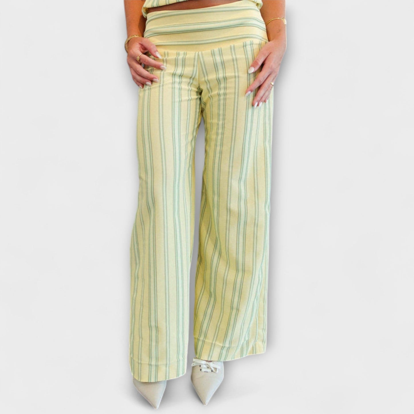 Anastasia - Classic Striped Pants Ensemble