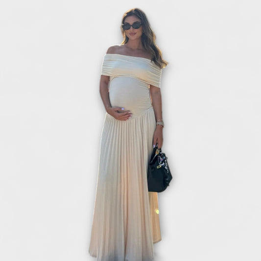 Amara - Maxi Dress for Pregnant Women with Pleats