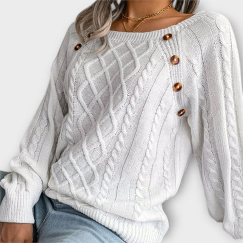 Malia - Knit Sweater with Buttons
