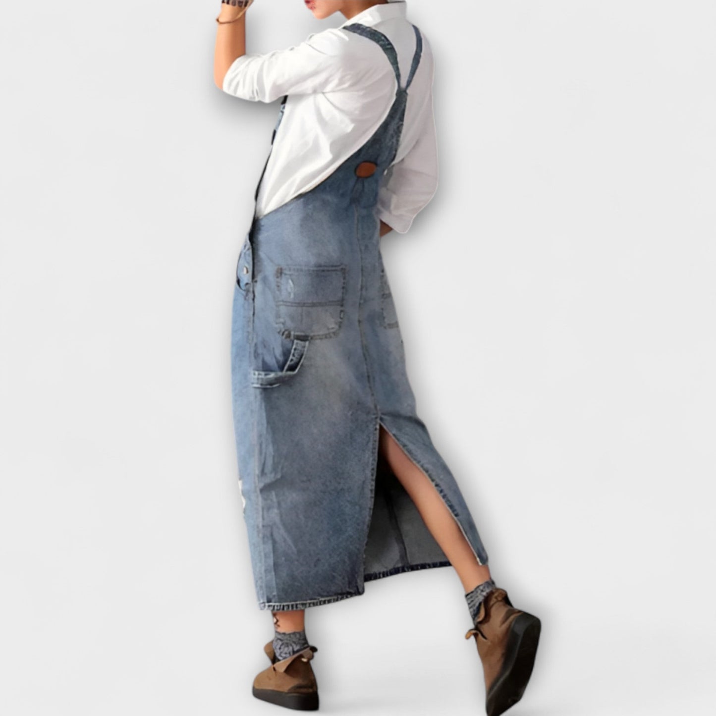 Alexa - Maxi Dress in Denim Style