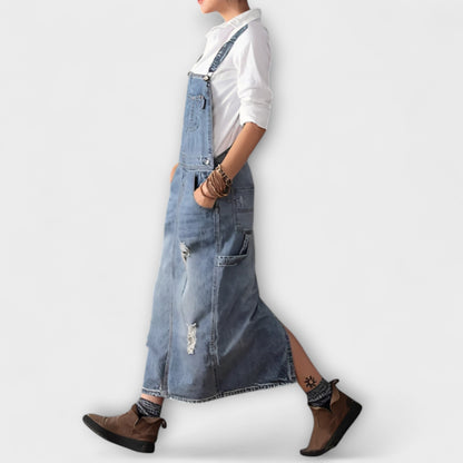 Alexa - Maxi Dress in Denim Style