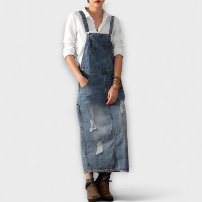 Alexa - Maxi Dress in Denim Style