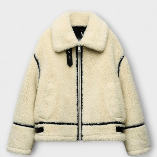 Adele – Stylish Bomber Jacket Made of Lamb Leather