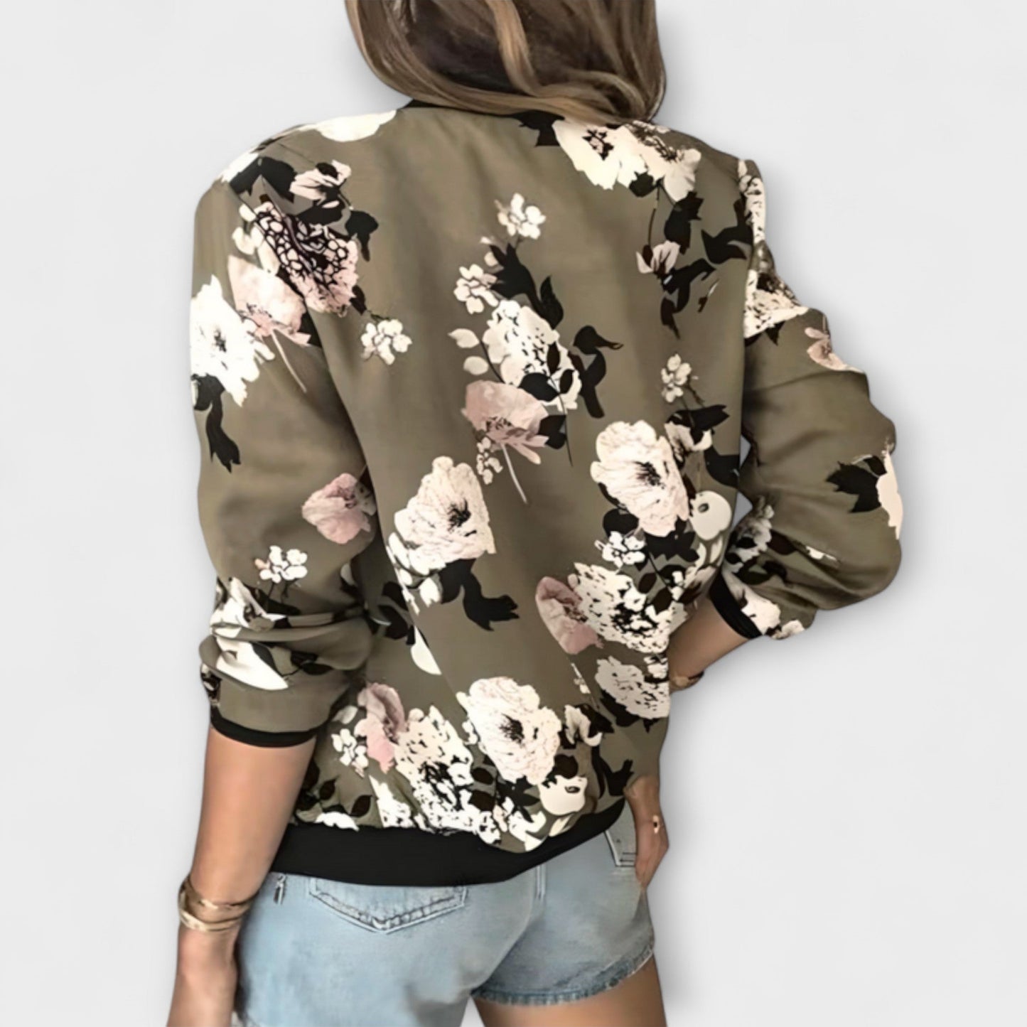 Kaelin - Stylish Bomber Jacket with Floral Pattern